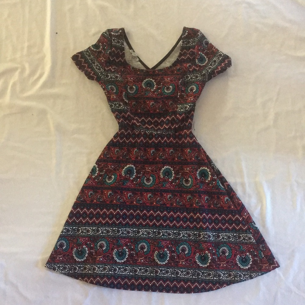 Cutout skater dress